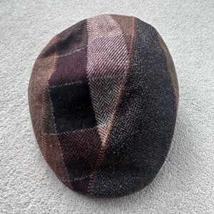 Men's Patchwork Tweed Flat Cap
